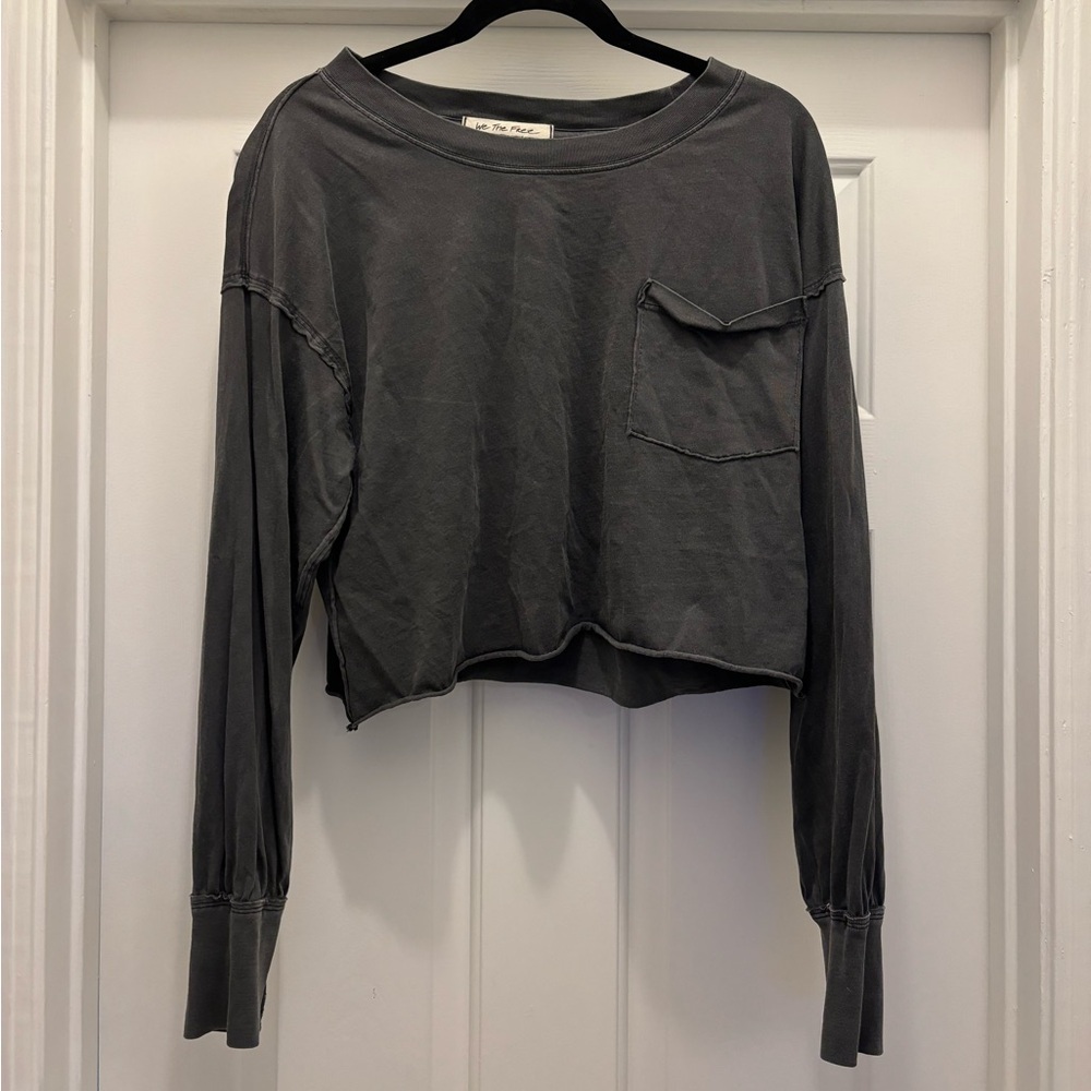 FREE PEOPLE | We The Free Long Sleeve Boho Crop Top Size Small